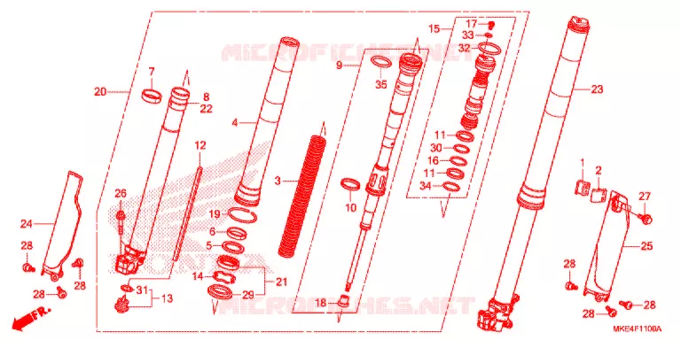 FOURCHE Honda MOTO 450 CRF 2018  CRF450RXJ