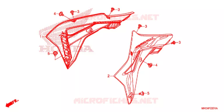 OUIES DE RADIATEUR (CRF450RX) Honda MOTO 450 CRF 2023  CRF450RXJ