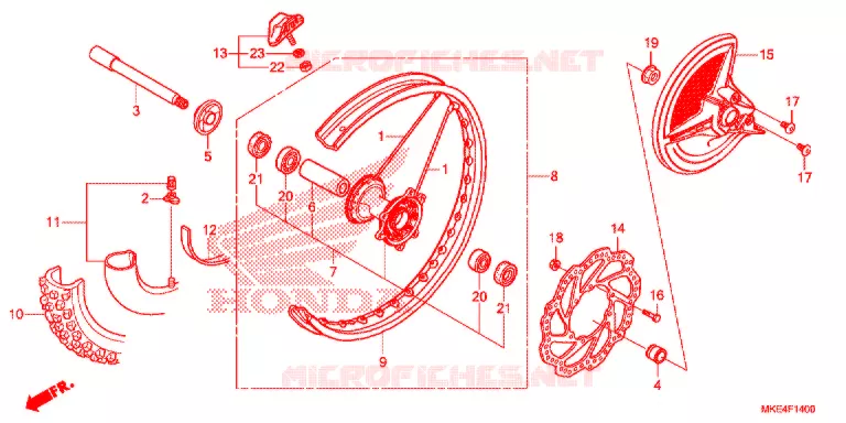 ROUE AVANT Honda MOTO 450 CRF 2018  CRF450RXJ