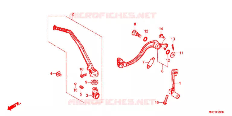 PEDALE - KICK Honda MOTO 450 CRF 2018  CRF450RXJ