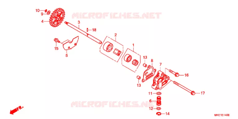 POMPE A HUILE Honda MOTO 450 CRF 2018  CRF450RXJ