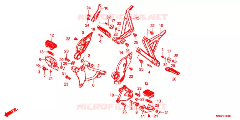 REPOSE PIED Honda MOTO 1000 AFRICA-TWIN 2018  CRF1000D2J
