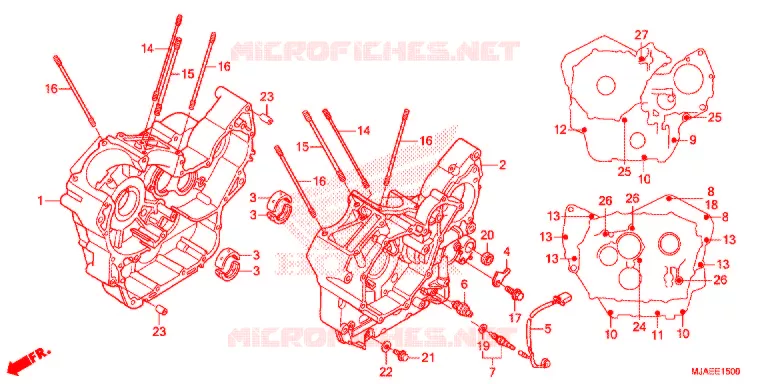 CARTER MOTEUR (VT750CS/C2B/C2S/C) Honda MOTO 750 SHADOW 2017  VT750CSH