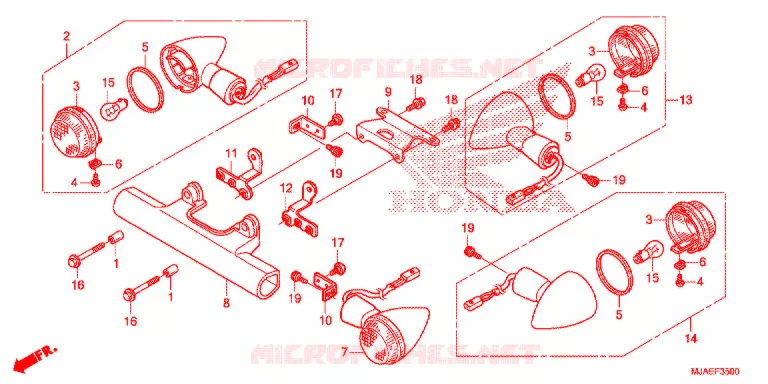 CLIGNOTANT (VT750CS/C2B/C) Honda MOTO 750 SHADOW 2017  VT750CSH