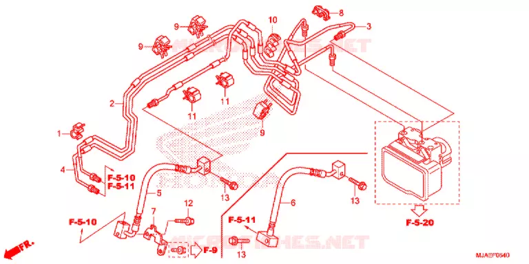 DURITE DE FREIN AVANT Honda MOTO 750 SHADOW 2017  VT750CSH
