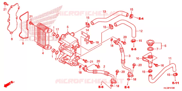 RADIATEUR D'HUILE Honda ATV 700 PIONEER 2019  SXS700M4PH