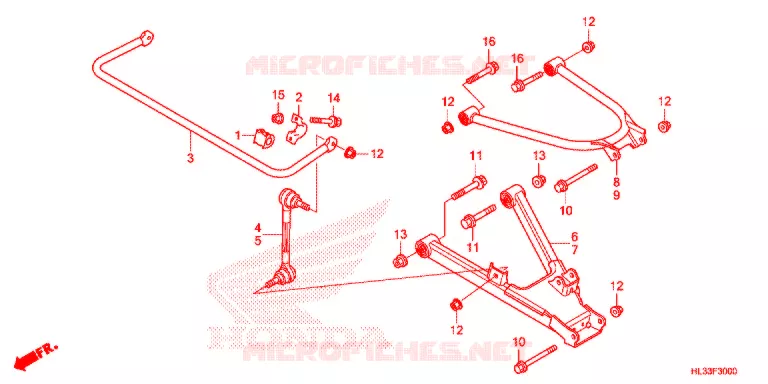 BRAS ARRIERE Honda ATV 700 PIONEER 2017  SXS700M2PH