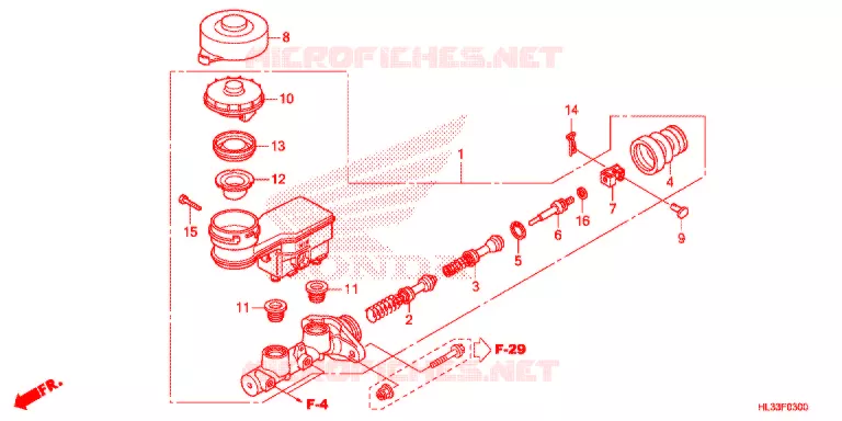 MAITRE CYLINDRE DE FREIN AVANT Honda ATV 700 PIONEER 2017  SXS700M2PH