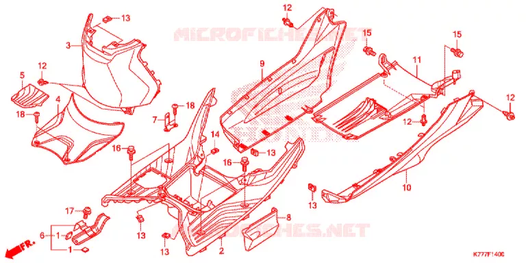 MARCHE PIEDS Honda SCOOTER 125 SH 2017  SH125DH