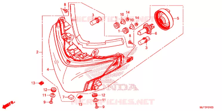 PHARE Honda MOTO 700 CTX 2017  CTX700AH
