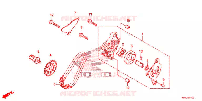 POMPE A HUILE Honda SCOOTER 300 FORZA 2020  NSS300AK_2ED