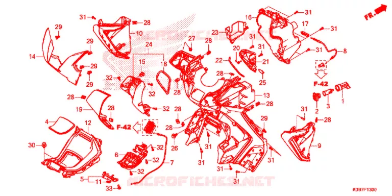 PROTEGE JAMBES Honda SCOOTER 300 FORZA 2018  NSS300AK_2ED