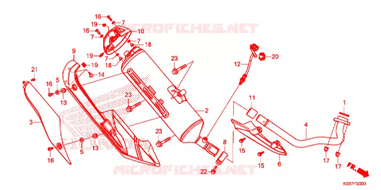 SILENCIEUX D'ECHAPPEMENT Honda SCOOTER 300 FORZA 2018  NSS300AK_2ED