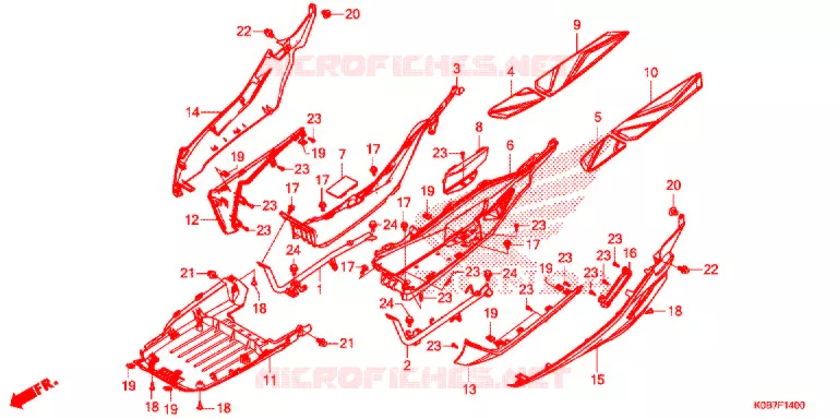 MARCHE PIEDS Honda SCOOTER 300 FORZA 2019  NSS300AK