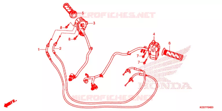 COMMODO - LEVIER - CABLE Honda SCOOTER 300 FORZA 2019  NSS300AK