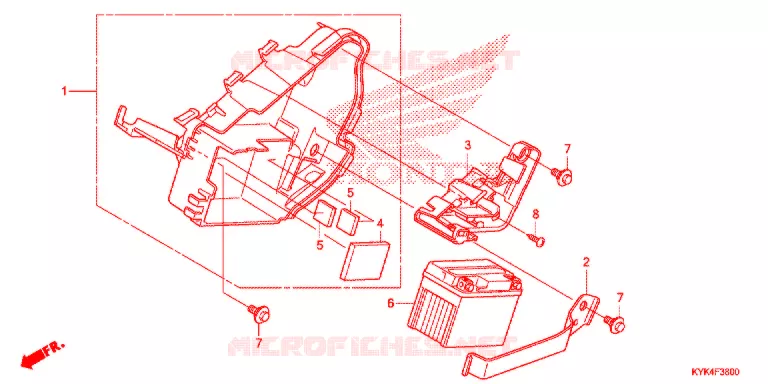 BATTERIE Honda MOTO 110 CRF 2018  CRF110FJ