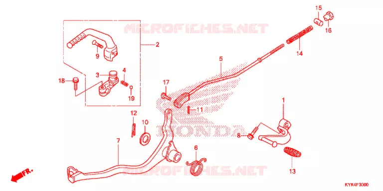 PEDALE - KICK Honda MOTO 110 CRF 2018  CRF110FJ