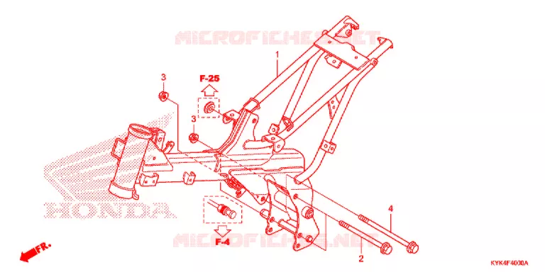 CADRE Honda MOTO 110 CRF 2018  CRF110FJ