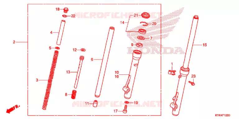 FOURCHE Honda MOTO 110 CRF 2018  CRF110FJ