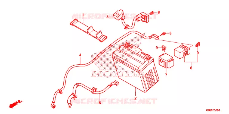 BATTERIE Honda MOTO 125 CRF 2018  CRF125FBJ