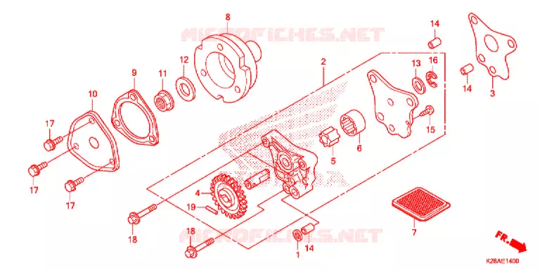 POMPE A HUILE Honda MOTO 125 CRF 2018  CRF125FBJ