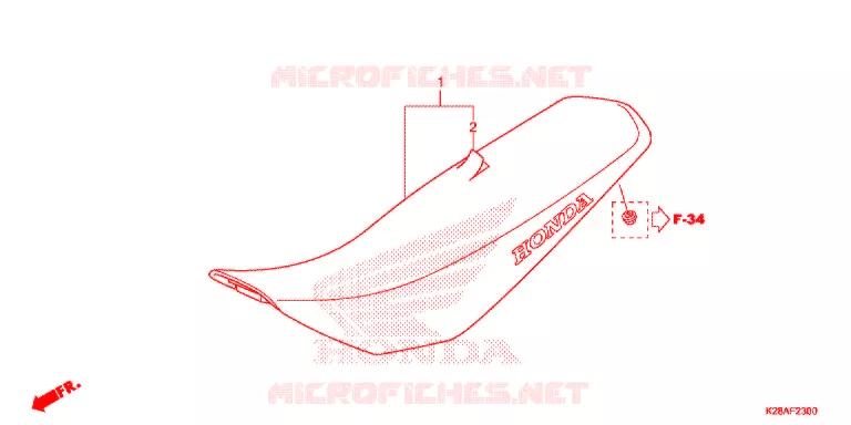 SELLE Honda MOTO 125 CRF 2018  CRF125FJ