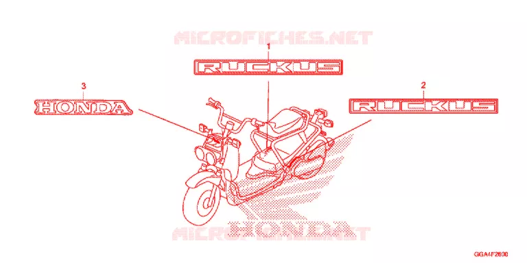 AUTOCOLLANTS Honda SCOOTER 50 RUCKUS 2018  NPS50J_A
