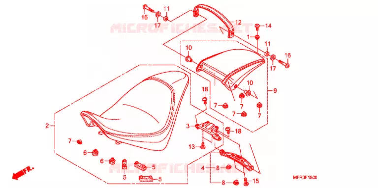 SELLE Honda MOTO 1300 VT 2010  VT1300CXAA