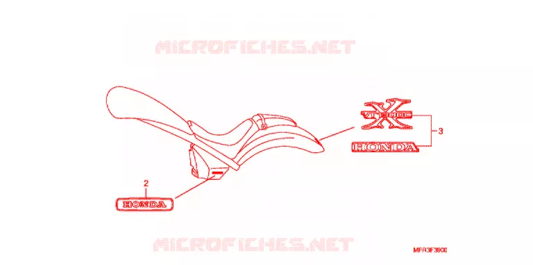 AUTOCOLLANTS Honda MOTO 1300 VT 2010  VT1300CXAA