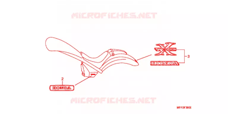 AUTOCOLLANTS Honda MOTO 1300 VT 2011  VT1300CXAA