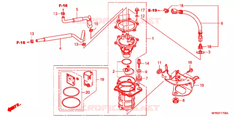 POMPE A ESSENCE Honda MOTO 1300 VT 2010  VT1300CXAA