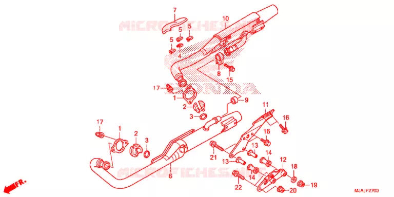 SILENCIEUX D'ECHAPPEMENT Honda MOTO 750 SHADOW 2018  VT750CJ