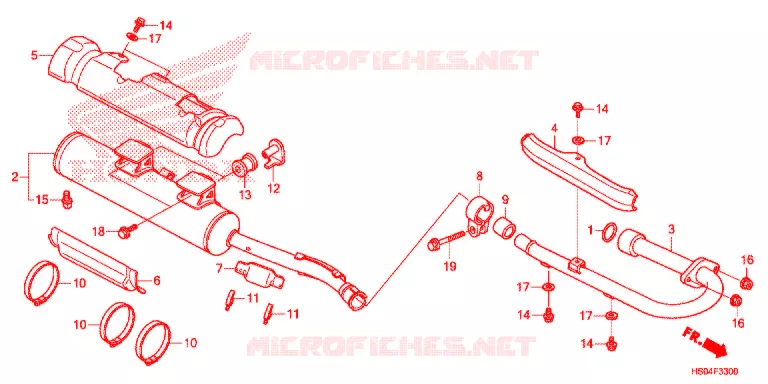 SILENCIEUX D'ECHAPPEMENT Honda ATV 250 FOURTRAX 2021  TRX250TM1K