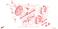 FLASQUE   MACHOIRES DE FREIN AVANT pour Honda TRX 250 FOURTRAX RECON Electric Shift de 2019