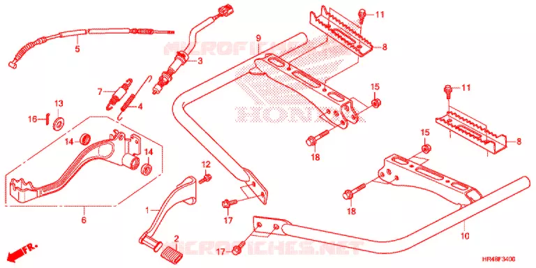 PEDALE - REPOSE PIED Honda ATV 500 FOURTRAX 2018  TRX500FE2J