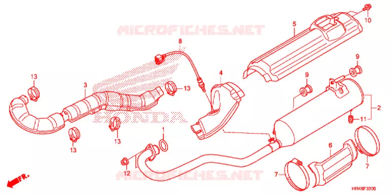 SILENCIEUX D'ECHAPPEMENT Honda ATV 500 FOURTRAX 2018  TRX500FM1J
