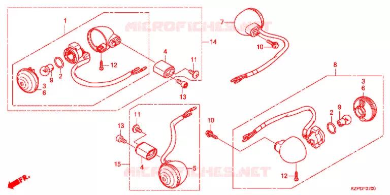 CLIGNOTANT Honda SCOOTER 110 BENLY 2021  MW1101WHJ