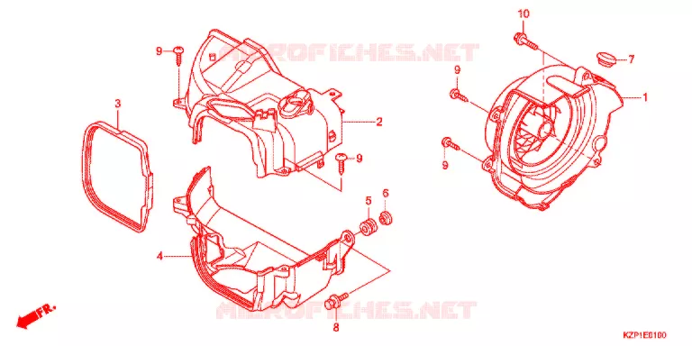 OUIES DE RADIATEUR Honda SCOOTER 110 BENLY 2018  MW1101WHJ