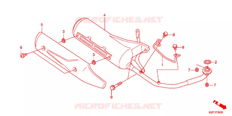 SILENCIEUX D'ECHAPPEMENT Honda SCOOTER 110 BENLY 2020  MW1101WHJ