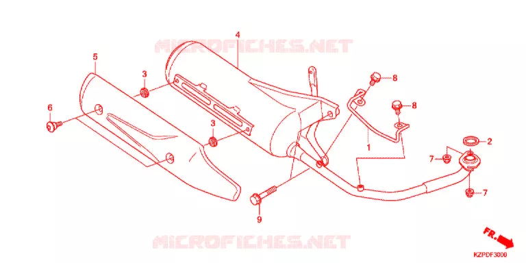 SILENCIEUX D'ECHAPPEMENT Honda SCOOTER 110 BENLY 2018  MW1101WHJ