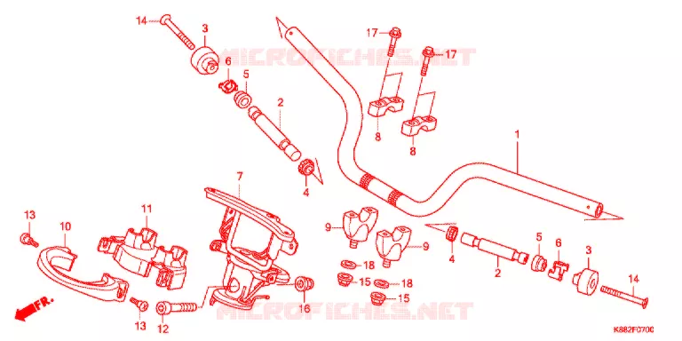 GUIDON Honda MOTO 110 CUB 2020  C110BNJ