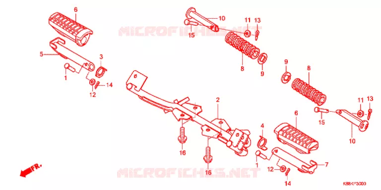 REPOSE PIED Honda MOTO 110 CUB 2018  C110XJ
