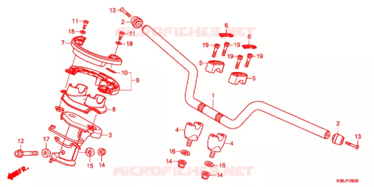 GUIDON - CARENAGE Honda SCOOTER 125 PCX 2020  WW125HVJ