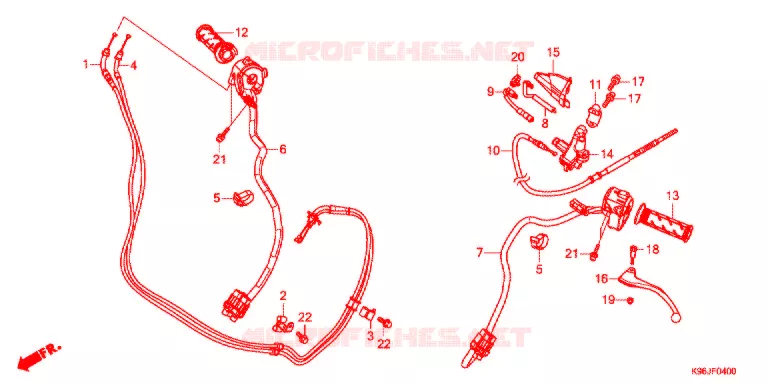 LEVIER DE GUIDON - CABLE - COMMODO Honda SCOOTER 125 PCX 2018  WW125HVJ