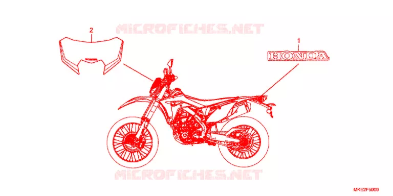 AUTOCOLLANTS Honda MOTO 450 CRF 2018  CRF450LK