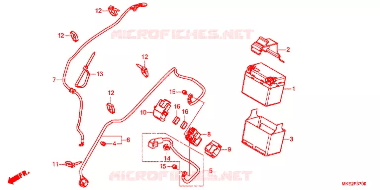 BATTERIE Honda MOTO 450 CRF 2018  CRF450LK