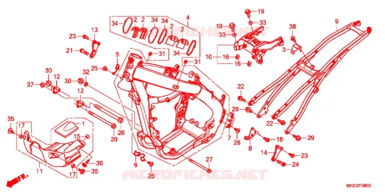 CADRE Honda MOTO 450 CRF 2018  CRF450LK