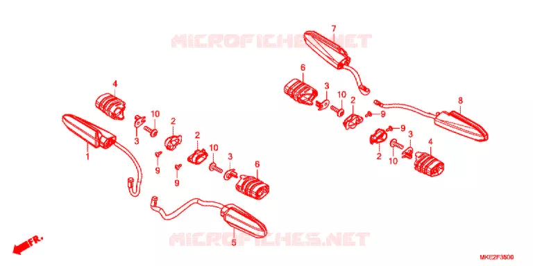 CLIGNOTANT Honda MOTO 450 CRF 2018  CRF450LK