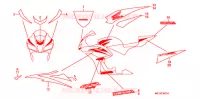 AUTOCOLLANTS (2) pour Honda CBR 600 RR de 2007