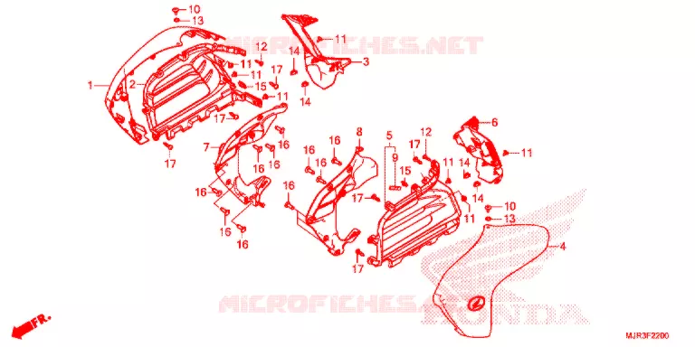 OUIES DE RADIATEUR Honda MOTO 1800 GOLD-WING 2015  GL1800CE